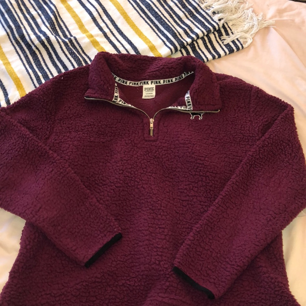 PINK quarter zip Sherpa!